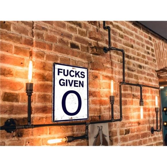 Funny 0 Given Vintage Metal Tin Signs Parody Speed Limit Sign Funny Garage Man - Picture 2 of 8